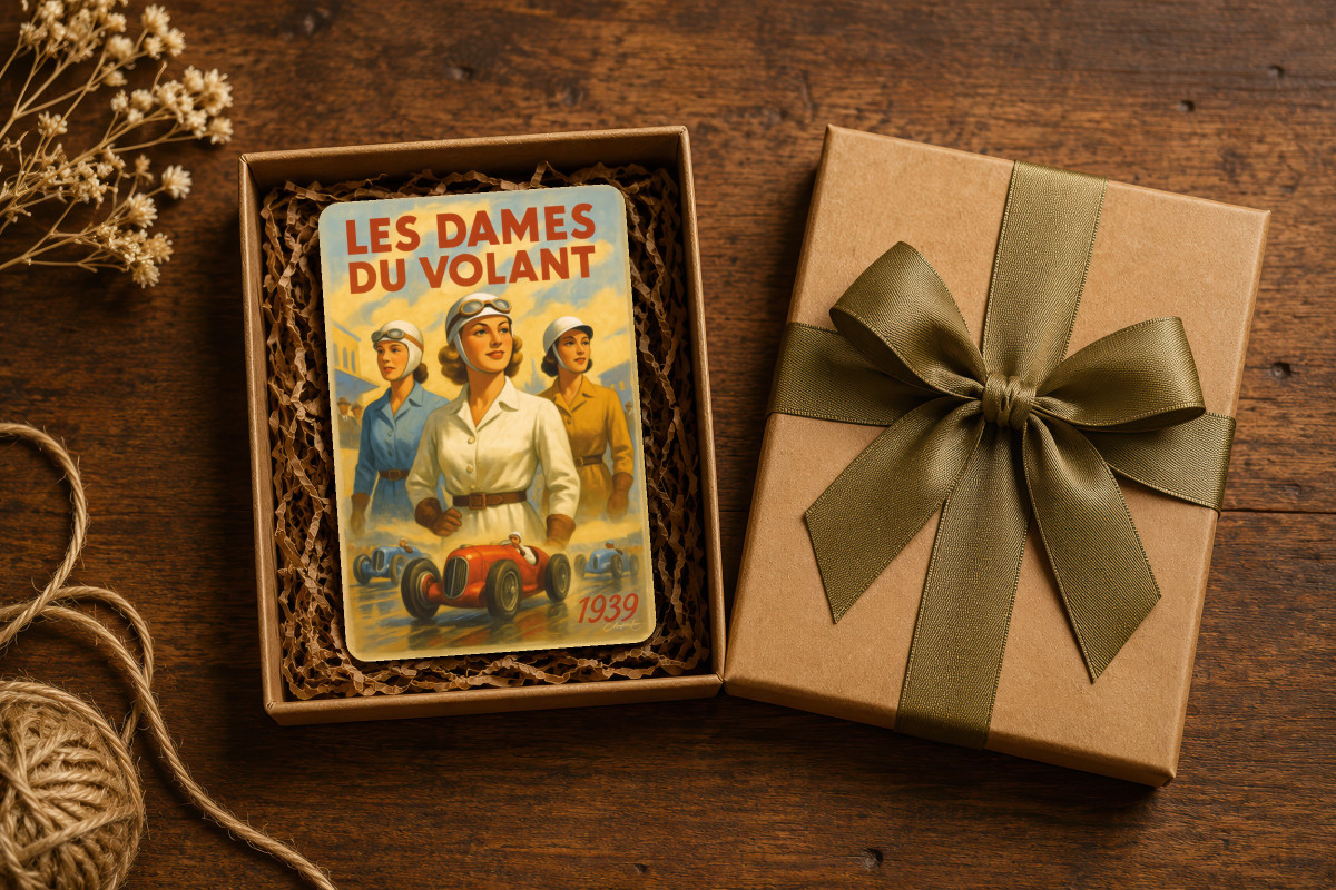 Mockup magnet 01 — Magnet Les Pionnières de la Vitesse – 1939