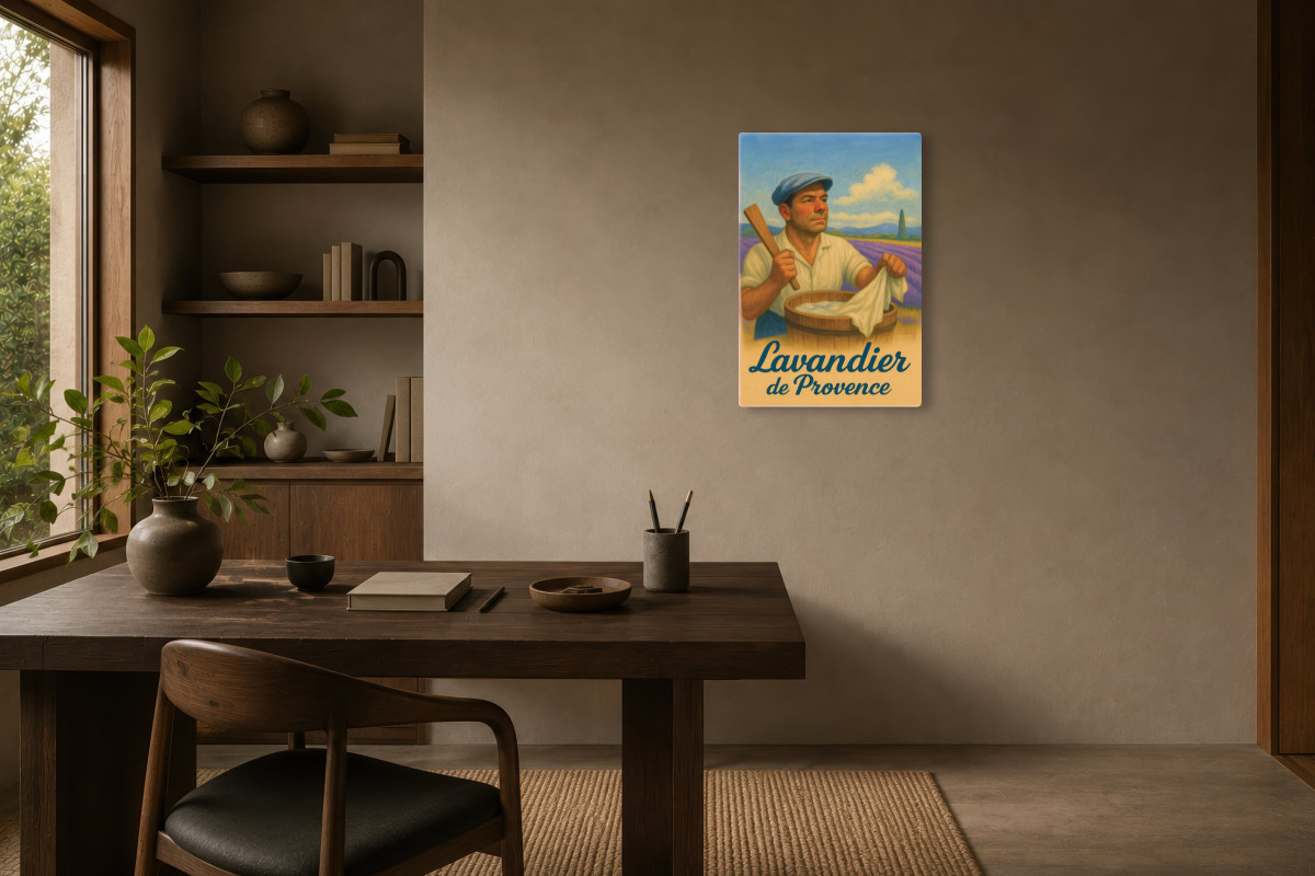 V03-12, Affiche vintage métiers anciens - Lavandier de Provence