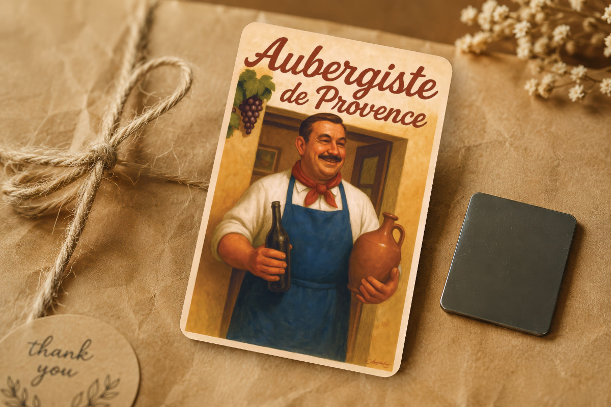 Mockup magnet 02 — Magnet Aubergiste de Provence