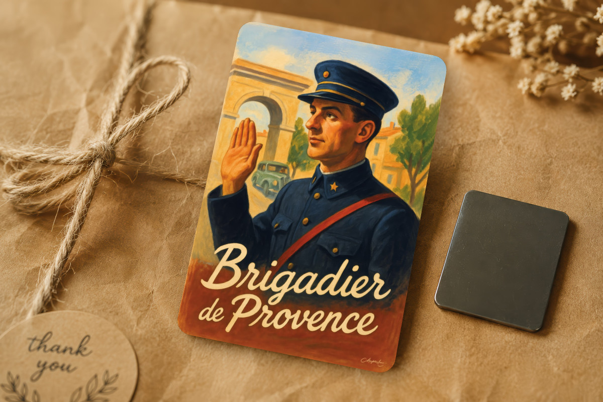 Mockup magnet 02 — Magnet Brigadier de Provence