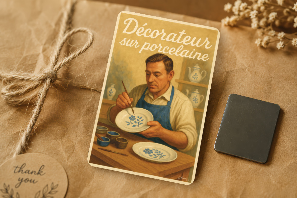 Mockup magnet 02 — Magnet Décorateur sur porcelaine