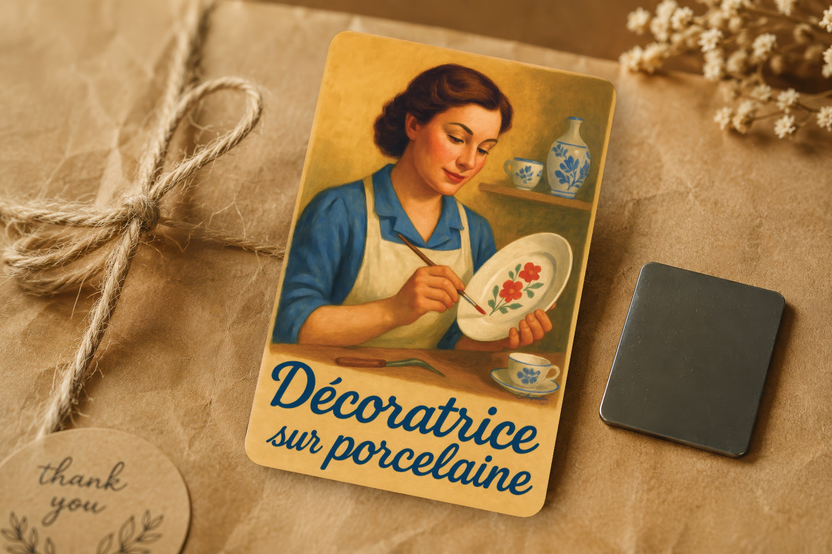 Mockup magnet 02 — Magnet Décoratrice sur porcelaine