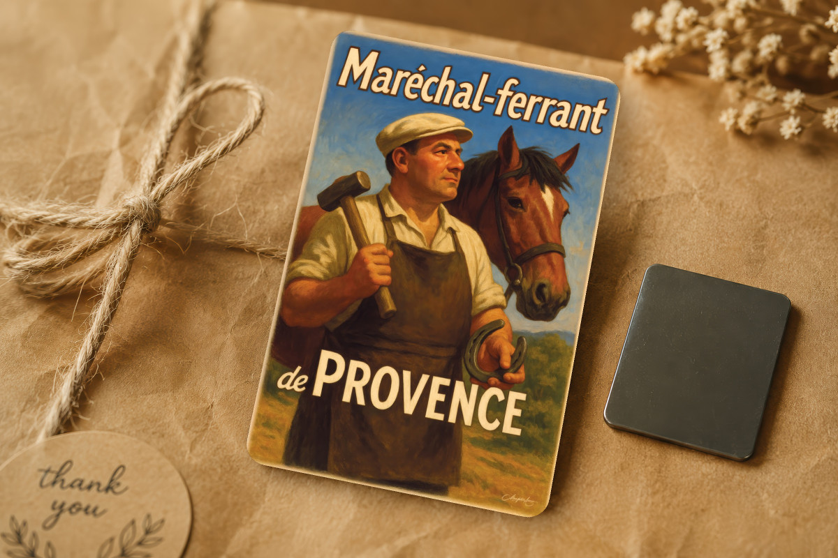 Mockup magnet 02 — Magnet Maréchal-ferrant de Provence