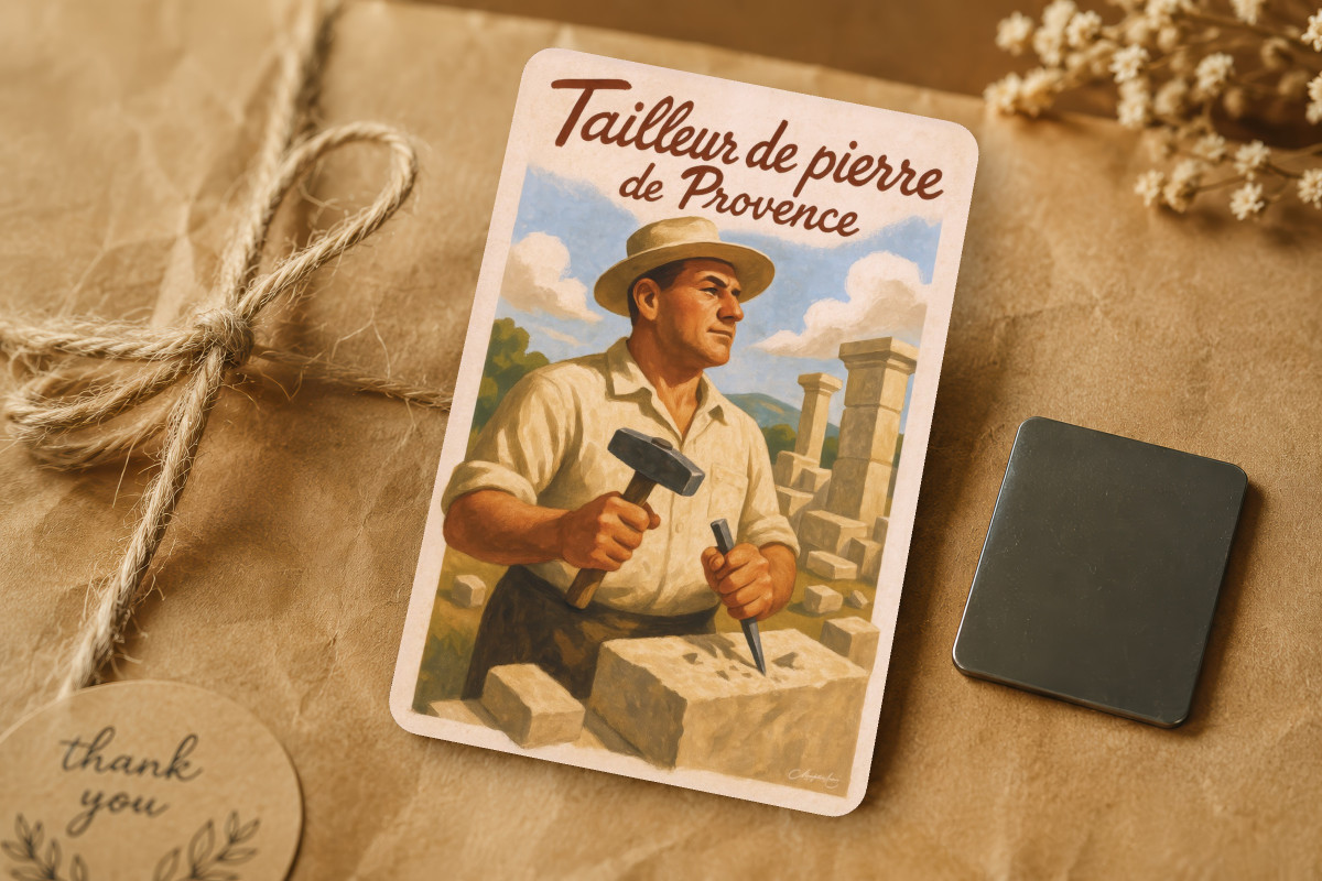 Mockup magnet 02 — Magnet Tailleur de pierre de Provence
