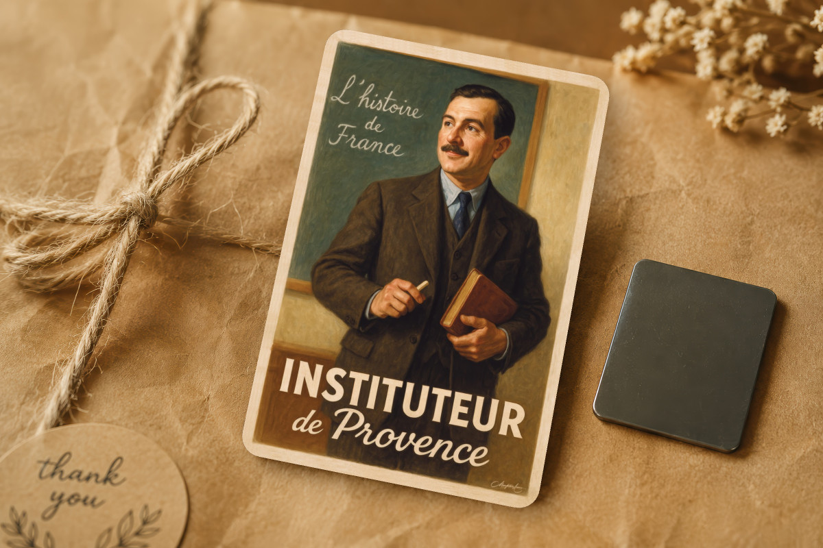 Mockup magnet 02 — Magnet Instituteur de Provence – Leçon d’Histoire
