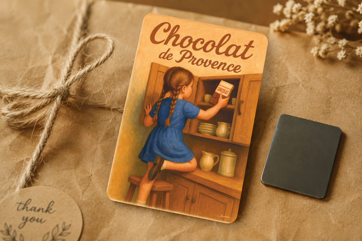 Mockup magnet 02 — Magnet Chocolat de Provence – L’envie gourmande