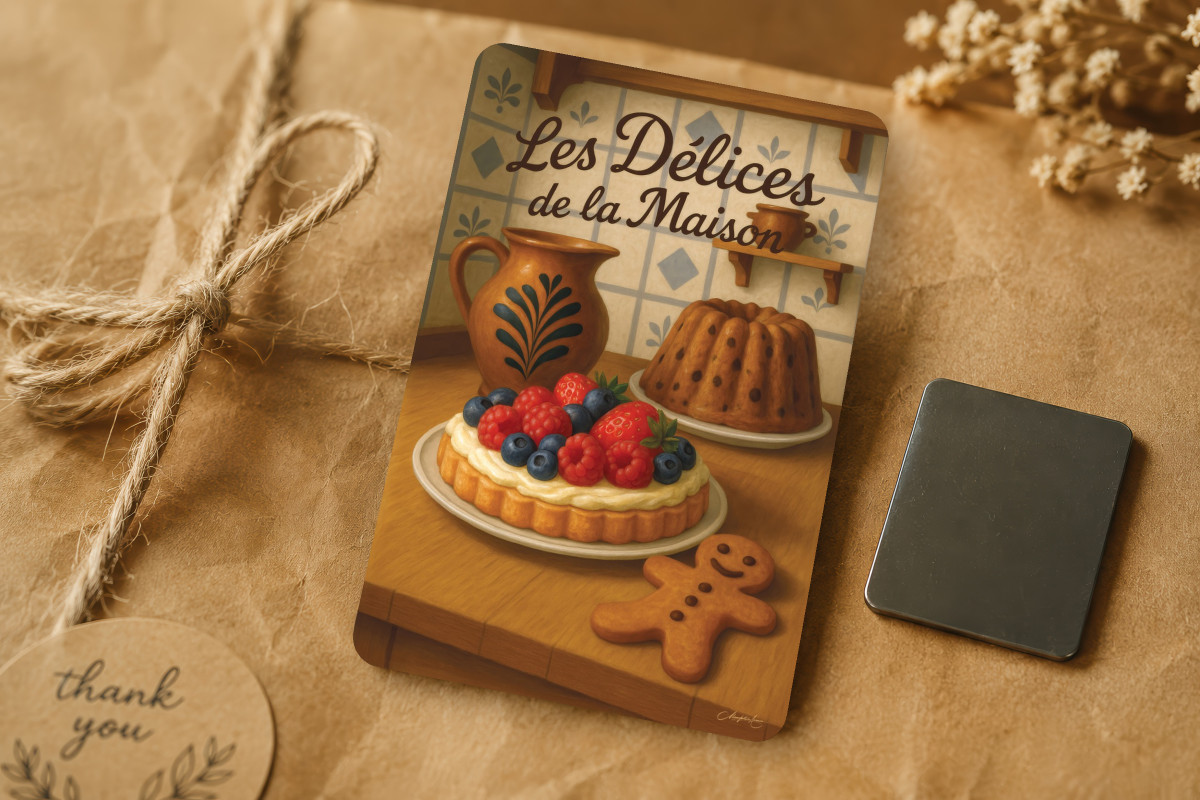 Mockup magnet 02 — Magnet Les délices de la maison