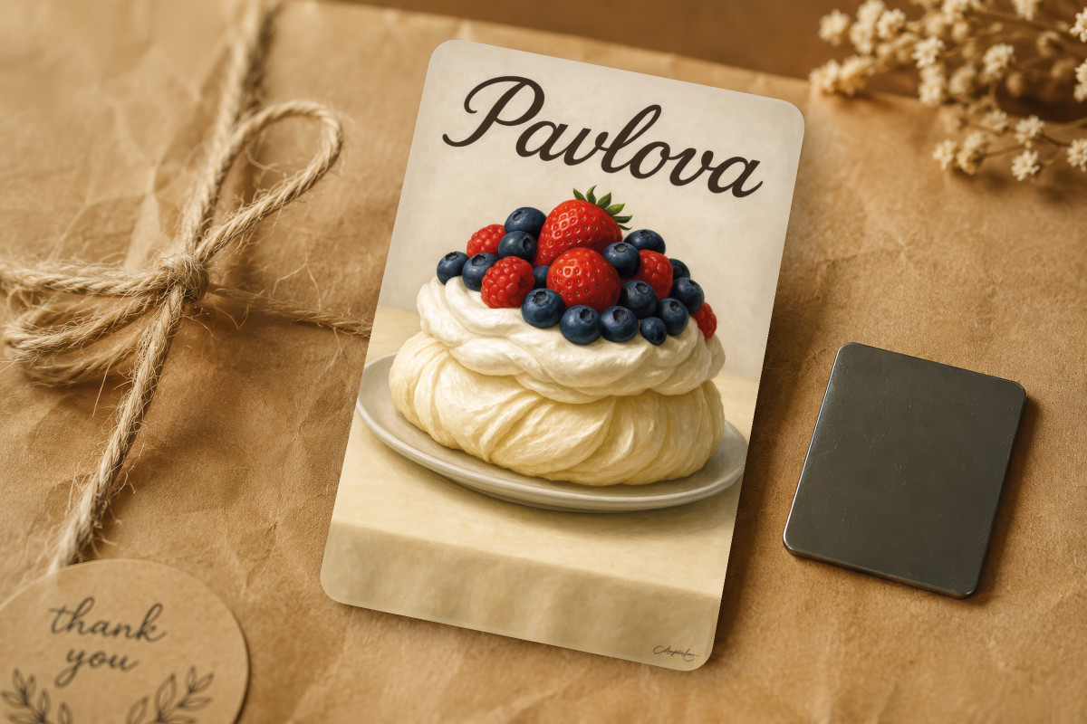 Mockup magnet 02 — Magnet Pavlova – Le ballet des saveurs