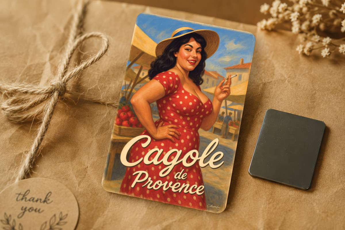 Mockup magnet 02 — Magnet Cagole de Provence – La reine du marché