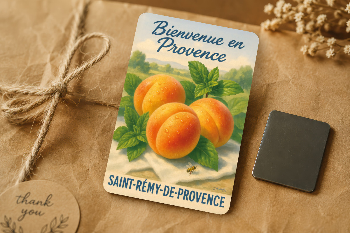 Mockup magnet 02 — Magnet Chaleur d’été – Abricot au parfum du Sud