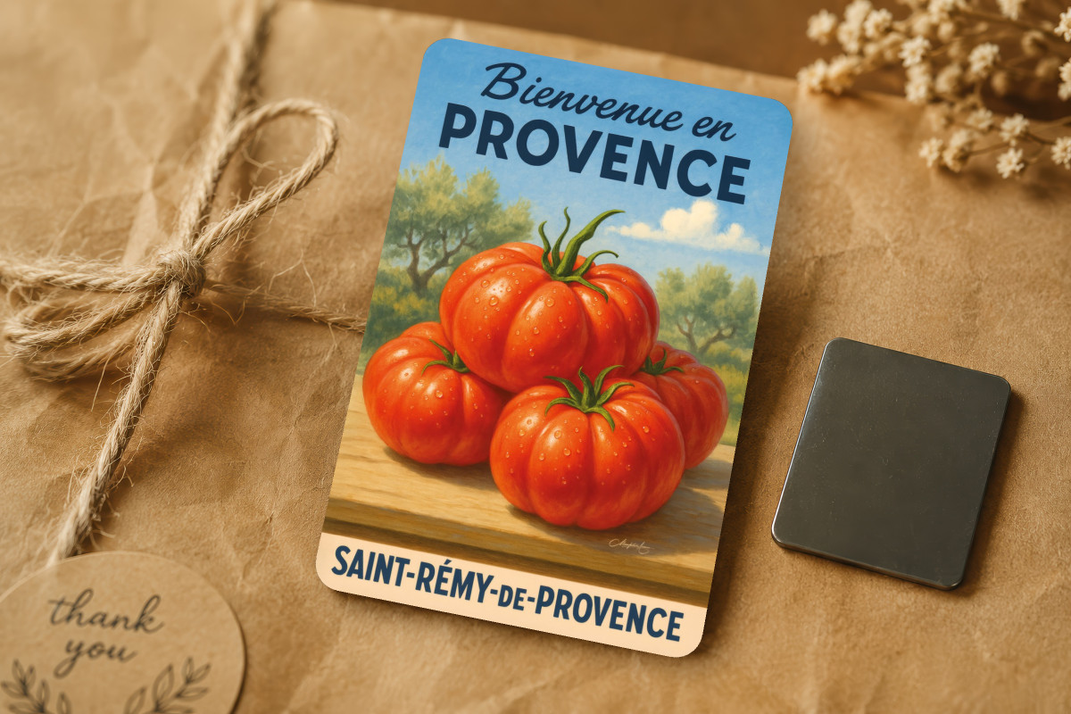 Mockup magnet 02 — Magnet Trésor d’été – Tomate de Provence