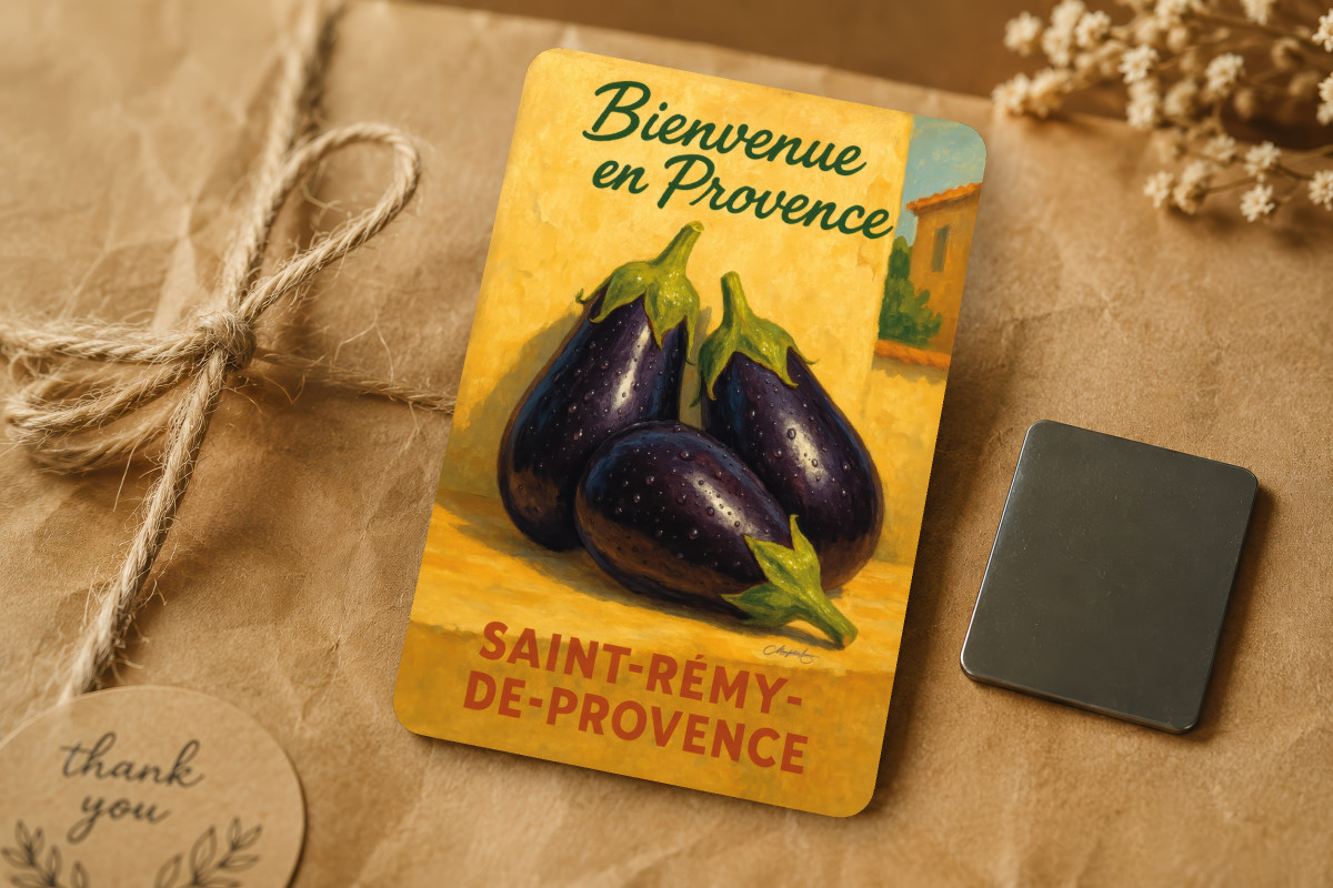 Mockup magnet 02 — Magnet Aubergines de Provence – Trésor du Soleil
