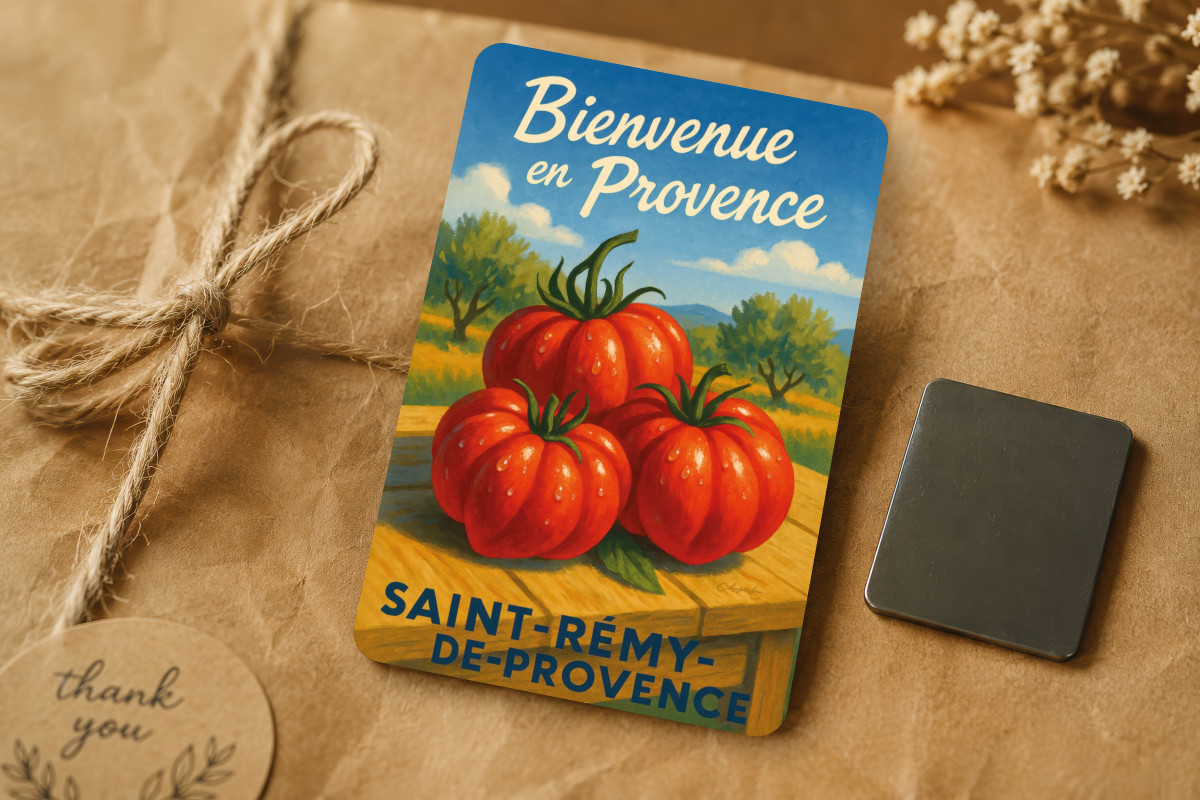 Mockup magnet 02 — Magnet Tomates de Provence – Rouge et Saveur