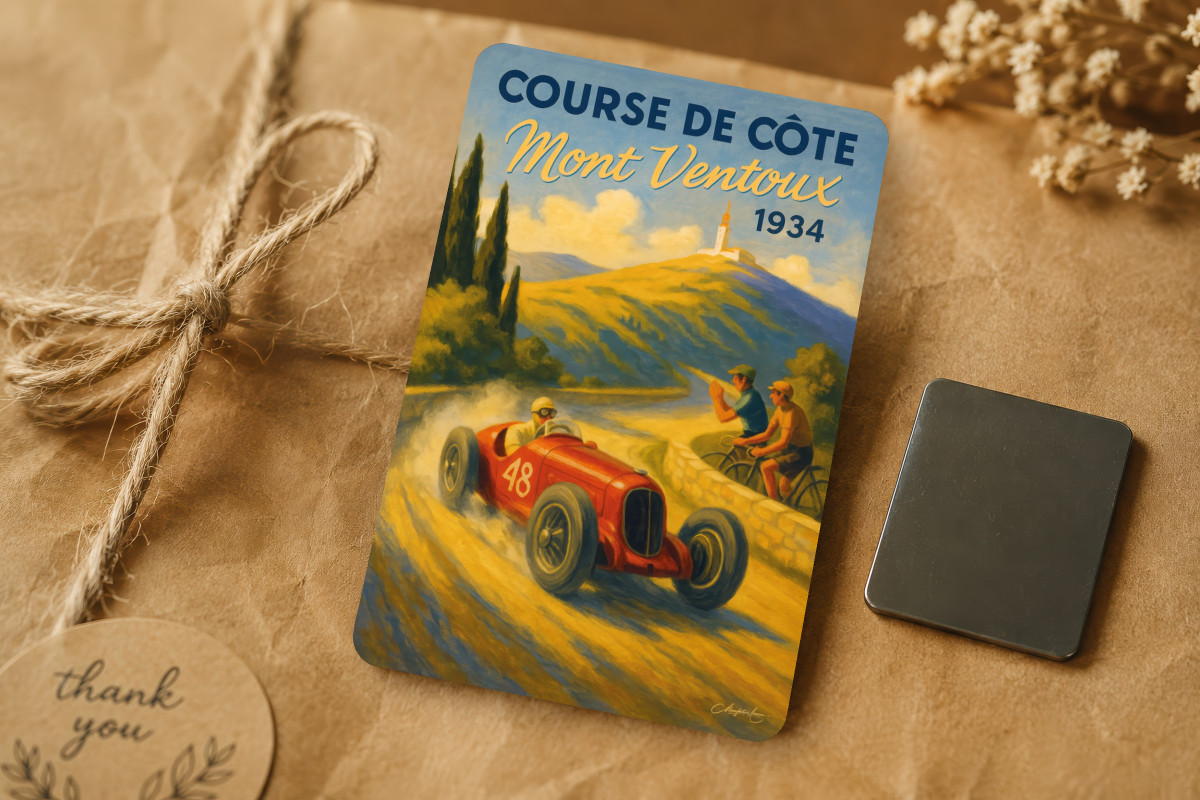 Mockup magnet 02 — Magnet Course Côte Mont Ventoux 1934