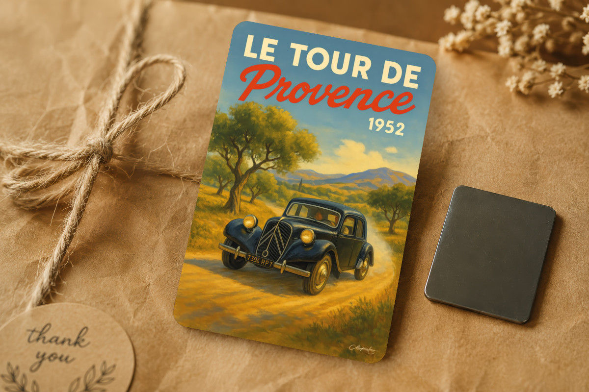 Mockup magnet 02 — Magnet Le Tour de Provence 1952