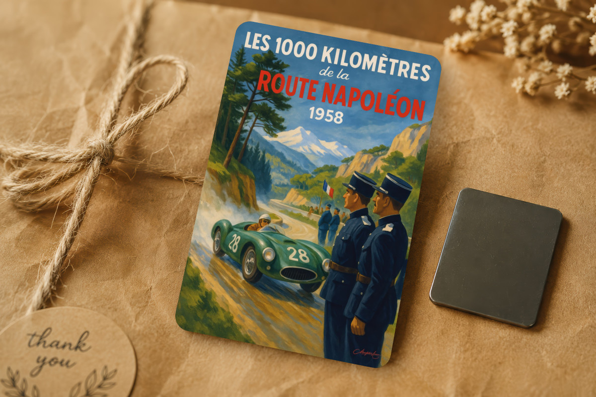 Mockup magnet 02 — Magnet Les 1000km route Napoleon 1958