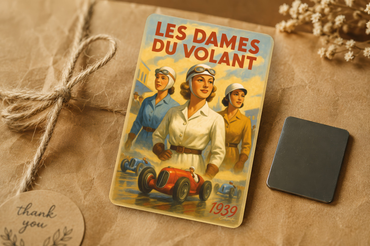 Mockup magnet 02 — Magnet Les Pionnières de la Vitesse – 1939