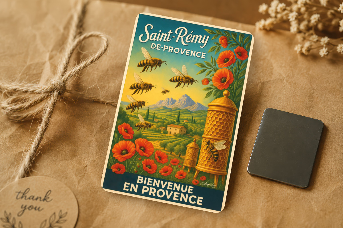 Mockup magnet 02 — Magnet Les Trésors du Rucher Provençal