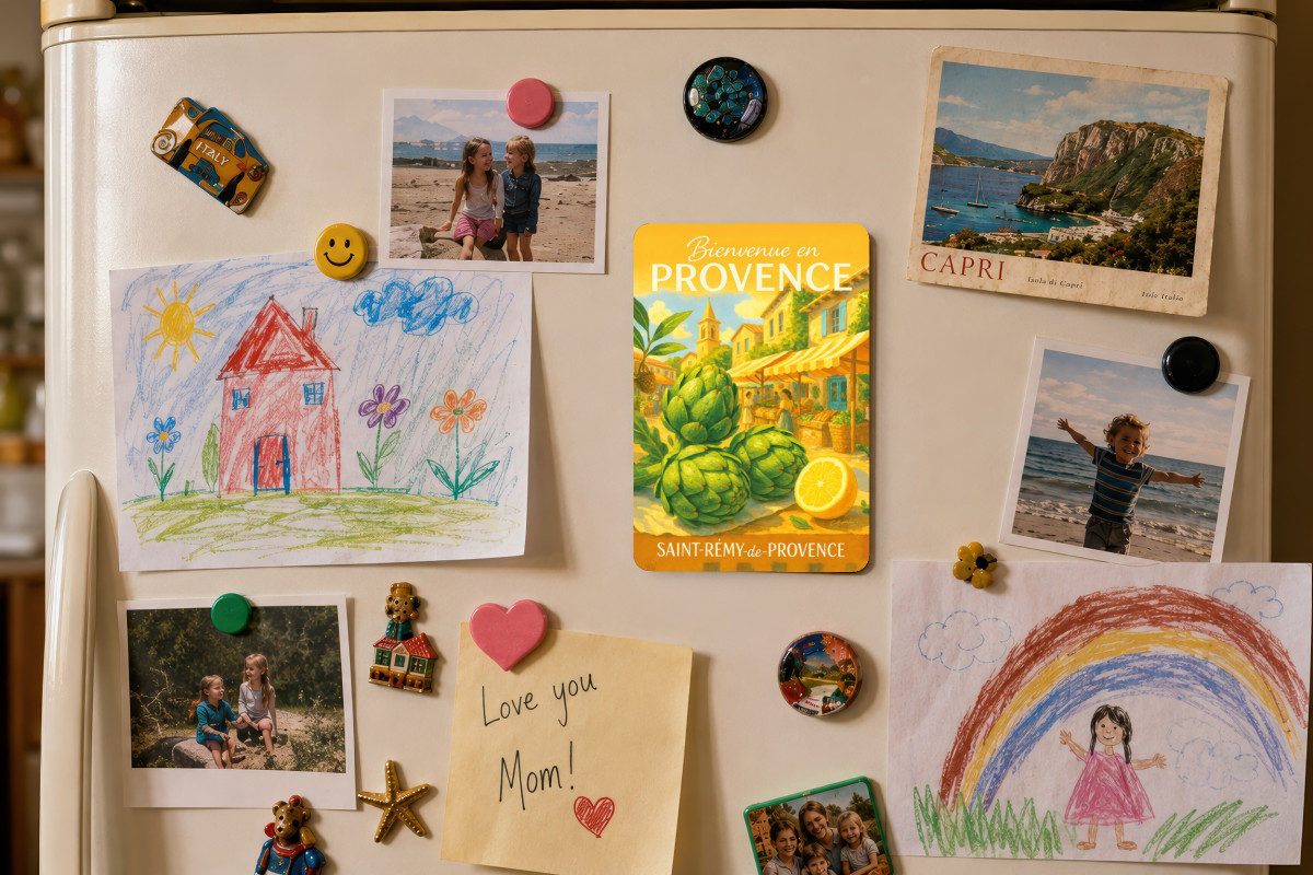 Mockup magnet 03 — Magnet Légumes du marché – Artichaut de Saint-Rémy