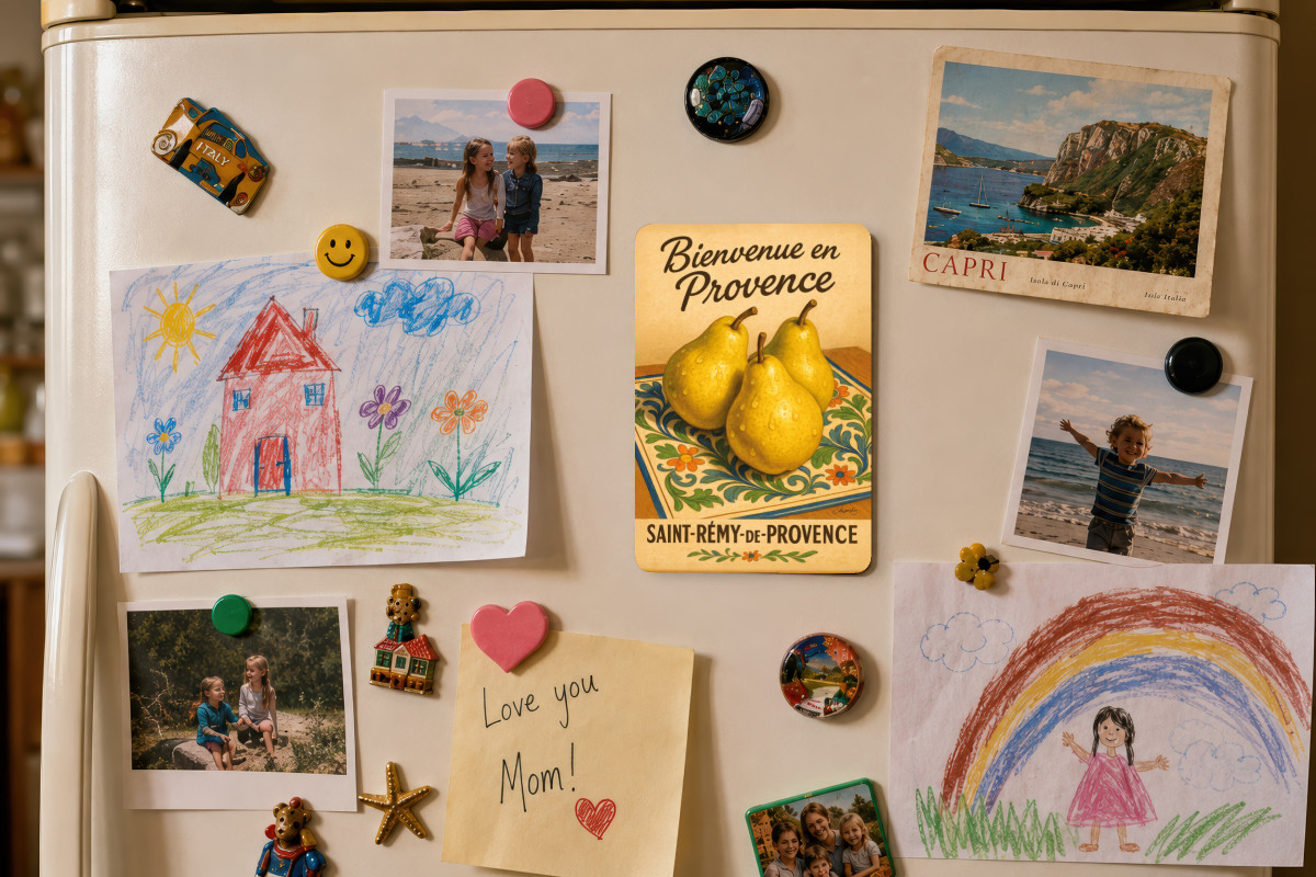 Mockup magnet 03 — Magnet Douceur d’automne – Poire dorée de Provence
