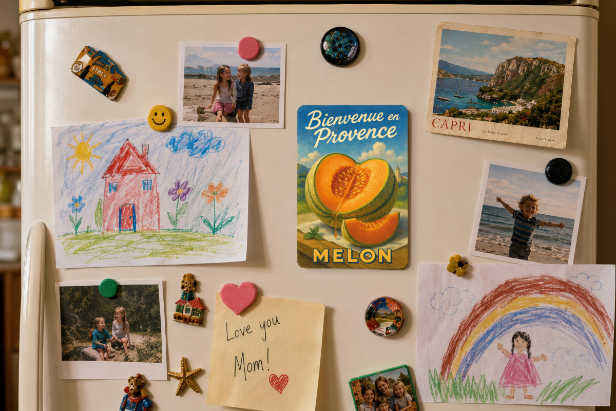 Mockup magnet 03 — Magnet Melon de Provence – Le Goût du Soleil
