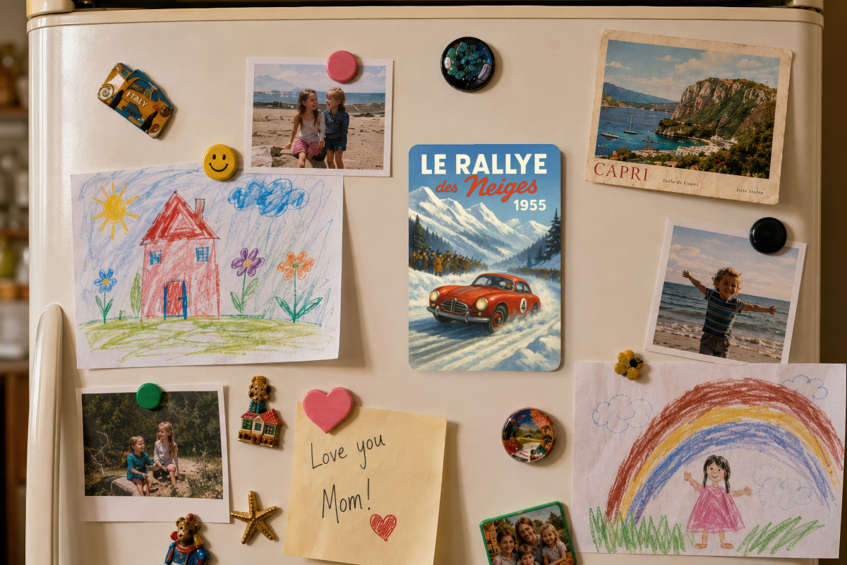 Mockup magnet 03 — Magnet Le Rallye des neiges 1955