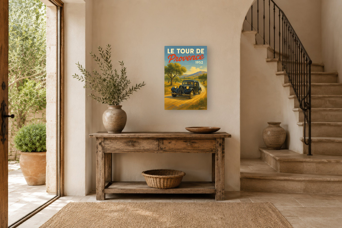 V01-22, Affiche vintage sport - Le Tour de Provence 1952