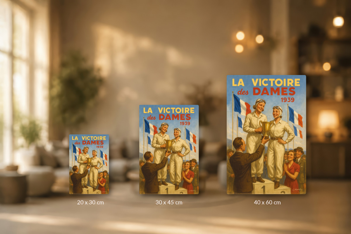 Collection 40x60, Affiche vintage sport - Les Reines de la Piste - 1939