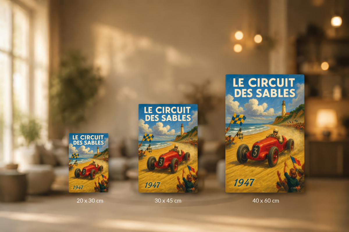 Collection 40x60 — Les Bolides de la Plage – 1947