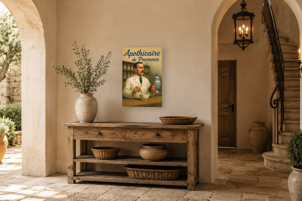 V01-24, Affiche vintage métiers anciens - Apothicaire de Provence