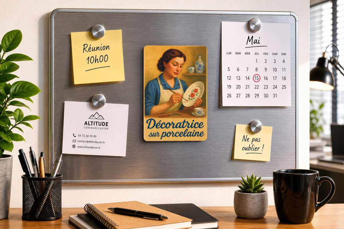 Mockup magnet 04 — Magnet Décoratrice sur porcelaine