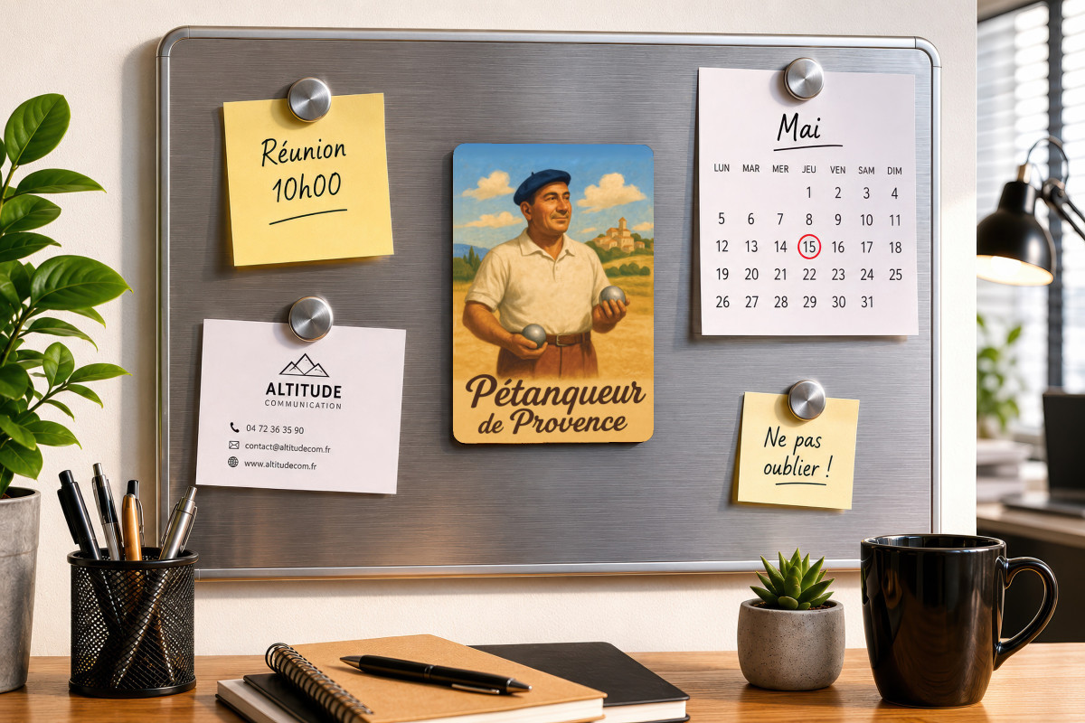 Mockup magnet 04 — Magnet Pétanqueur de Provence
