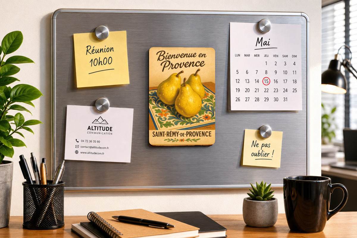 Mockup magnet 04 — Magnet Douceur d’automne – Poire dorée de Provence