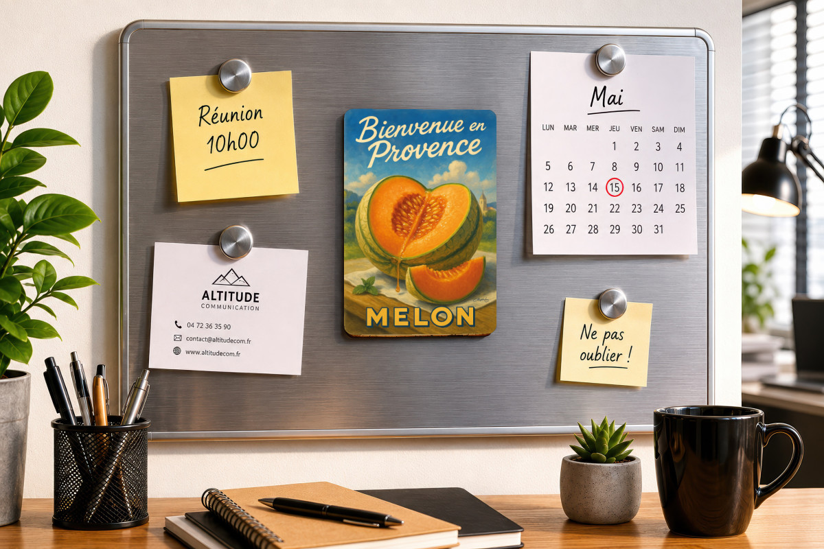 Mockup magnet 04 — Magnet Melon de Provence – Le Goût du Soleil
