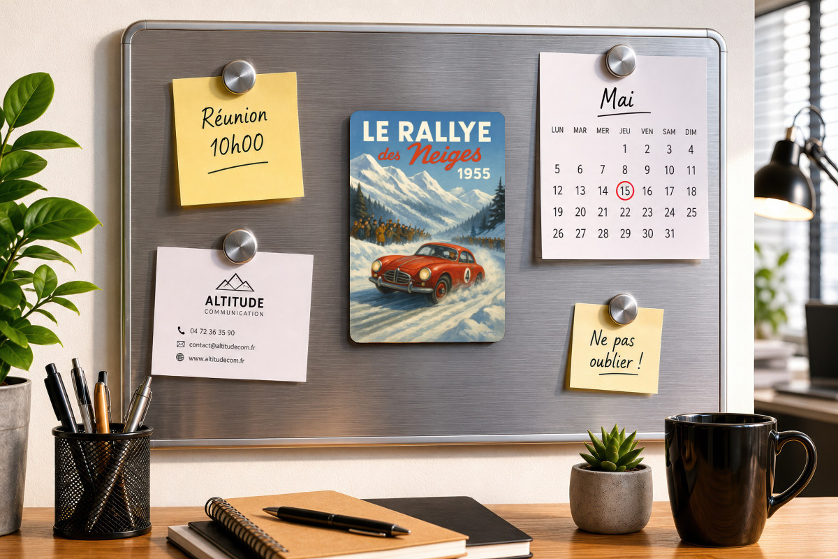 Mockup magnet 04 — Magnet Le Rallye des neiges 1955