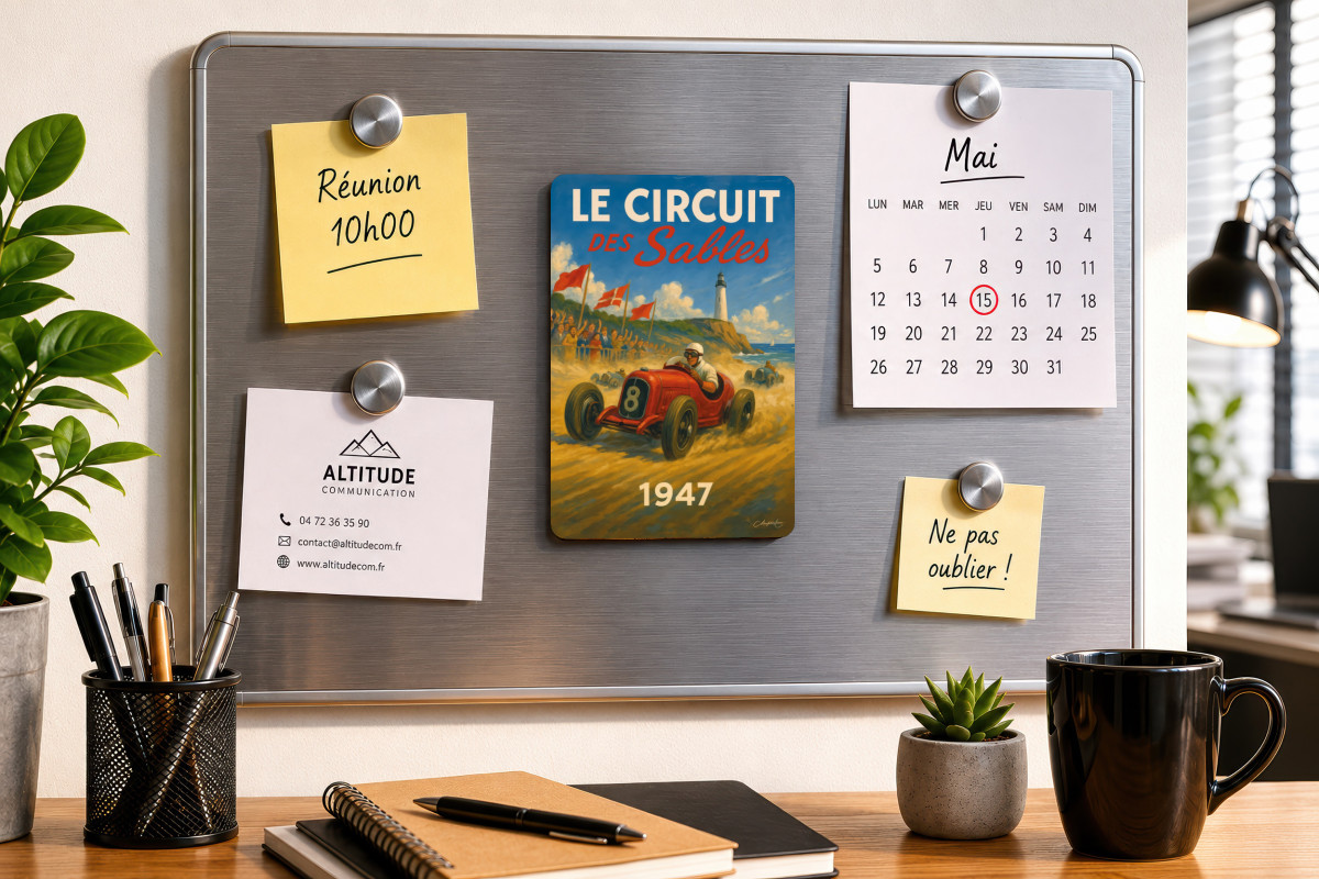 Mockup magnet 04 — Magnet Le Circuit des Sables 1947