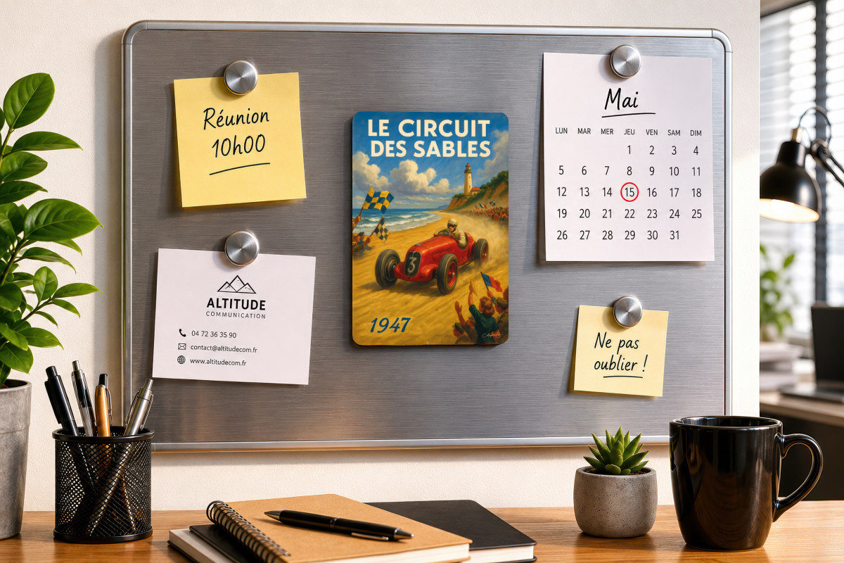 Mockup magnet 04 — Magnet Les Bolides de la Plage – 1947