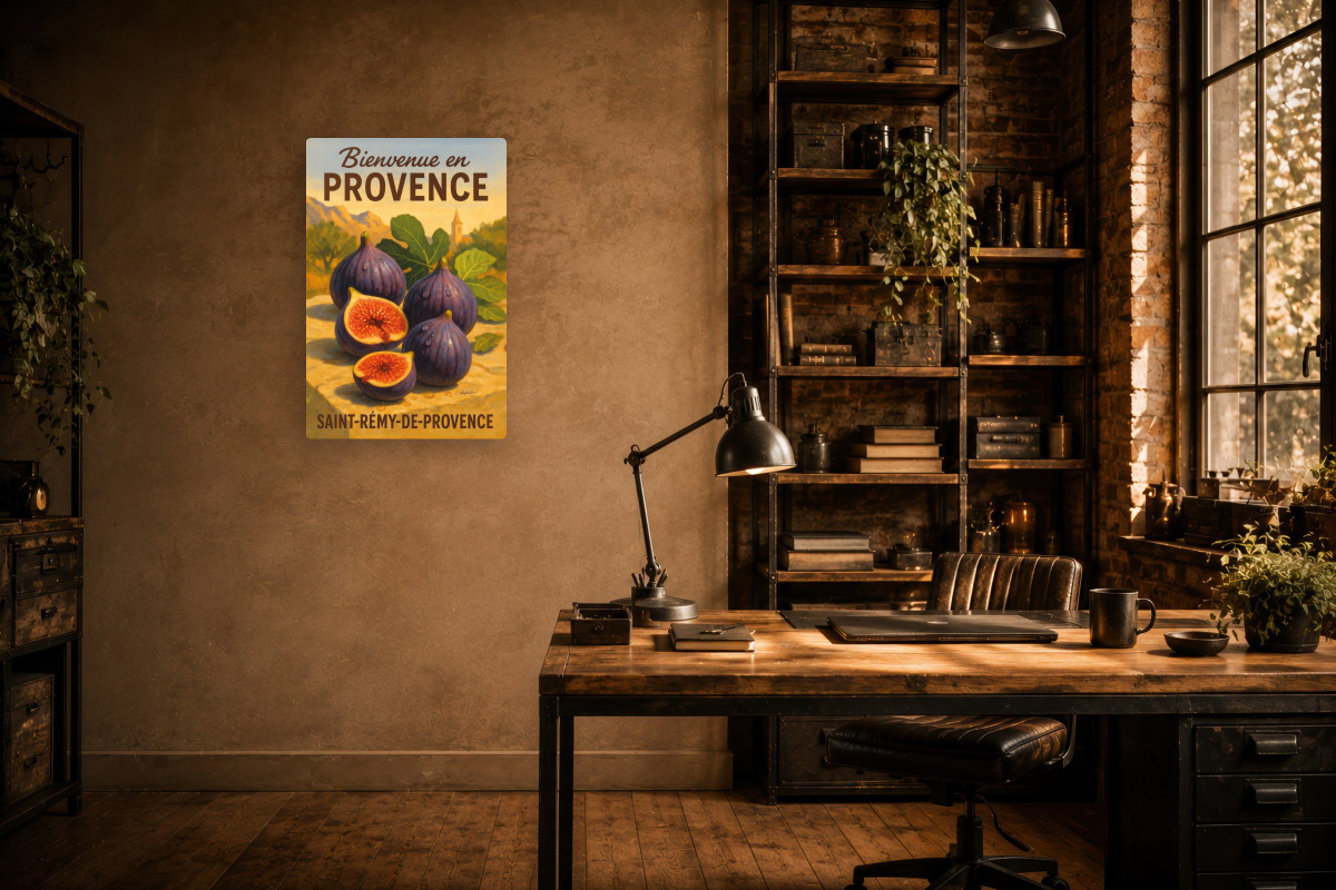 V02-15, Affiche vintage botanique - Cœur de figue - Trésor sucré de Saint-Rémy