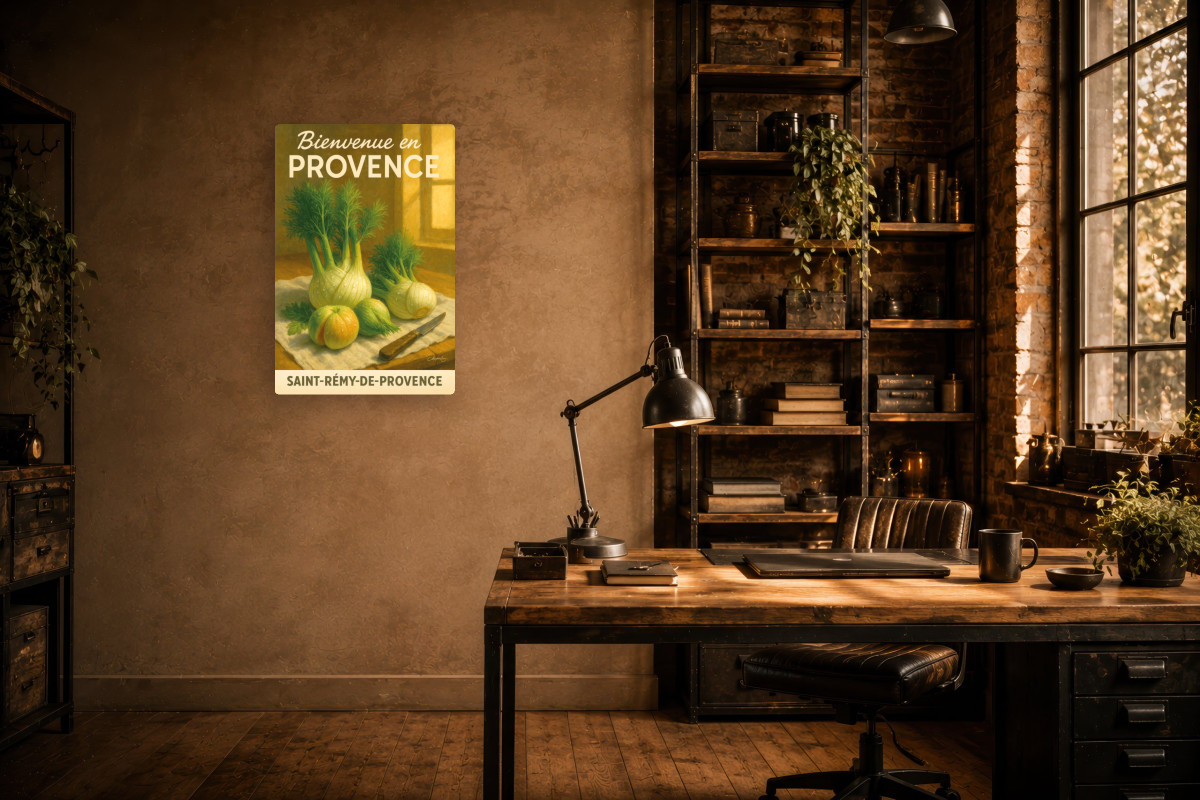 V02-15, Affiche vintage botanique - Fenouil de Provence - Fraîcheur Anisée