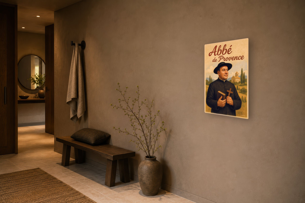 V03-16, Affiche vintage métiers anciens - Abbé de Provence