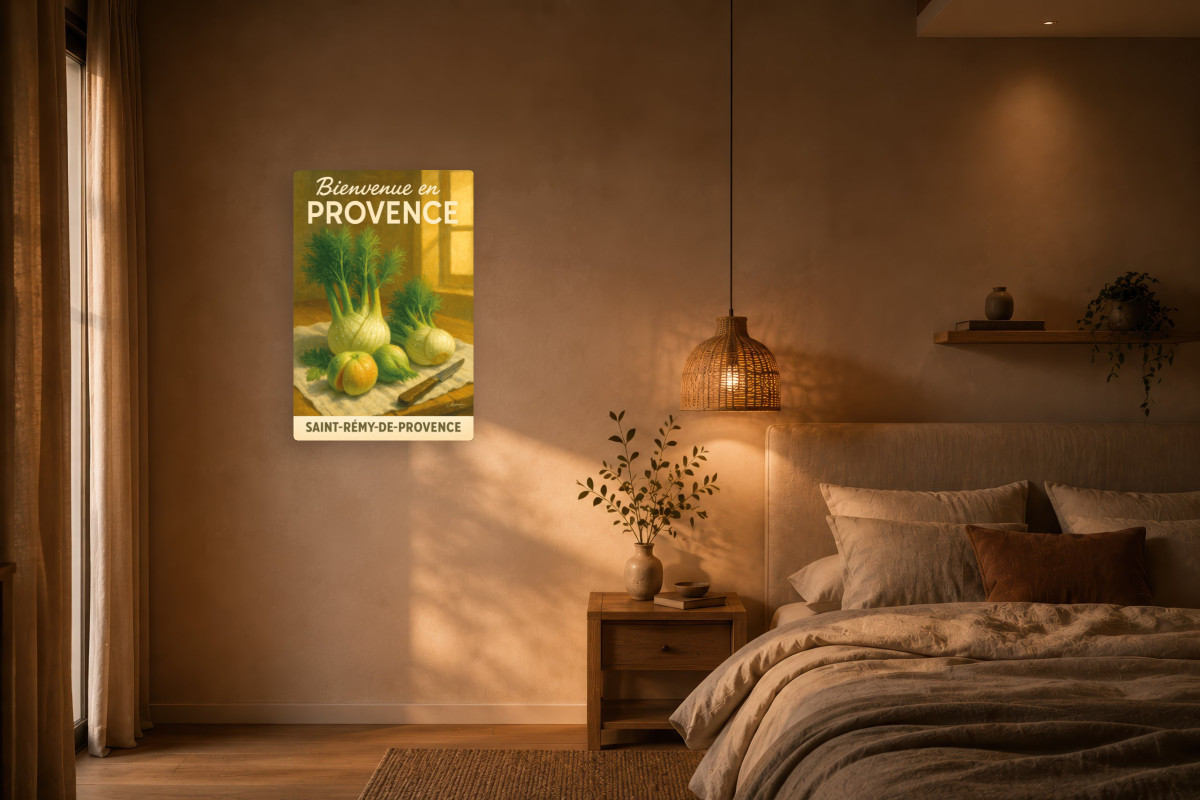 V02-17, Affiche vintage botanique - Fenouil de Provence - Fraîcheur Anisée