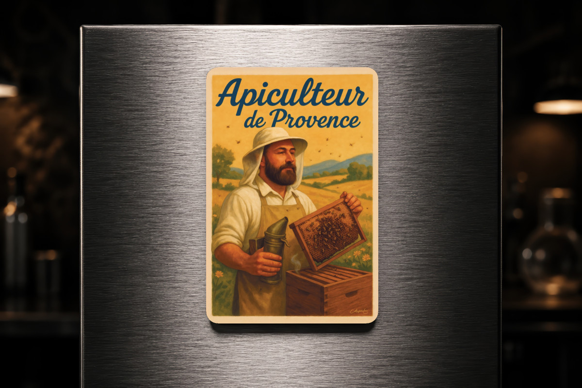 Mockup magnet 05 — Magnet Apiculteur de Provence