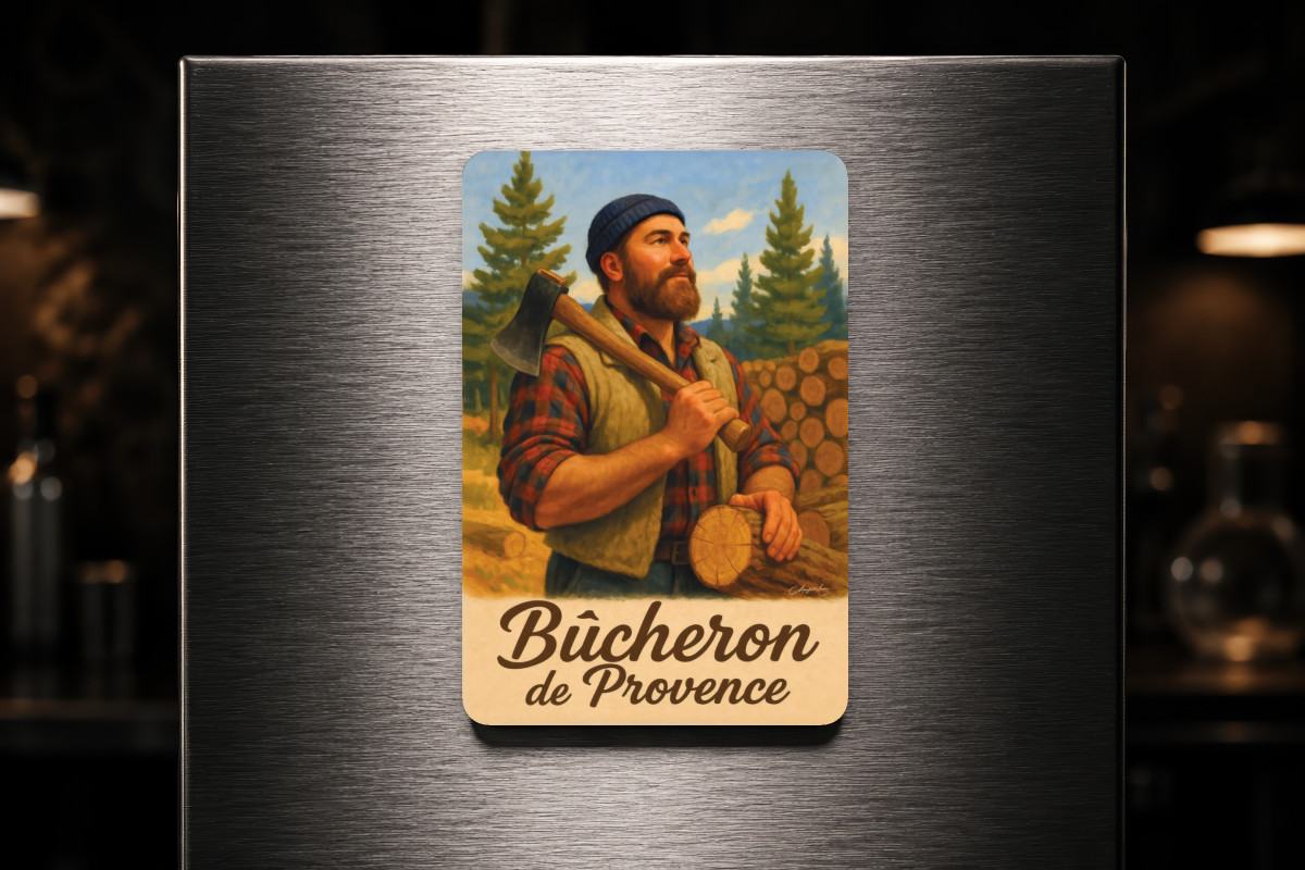 Mockup magnet 05 — Magnet Bûcheron de Provence