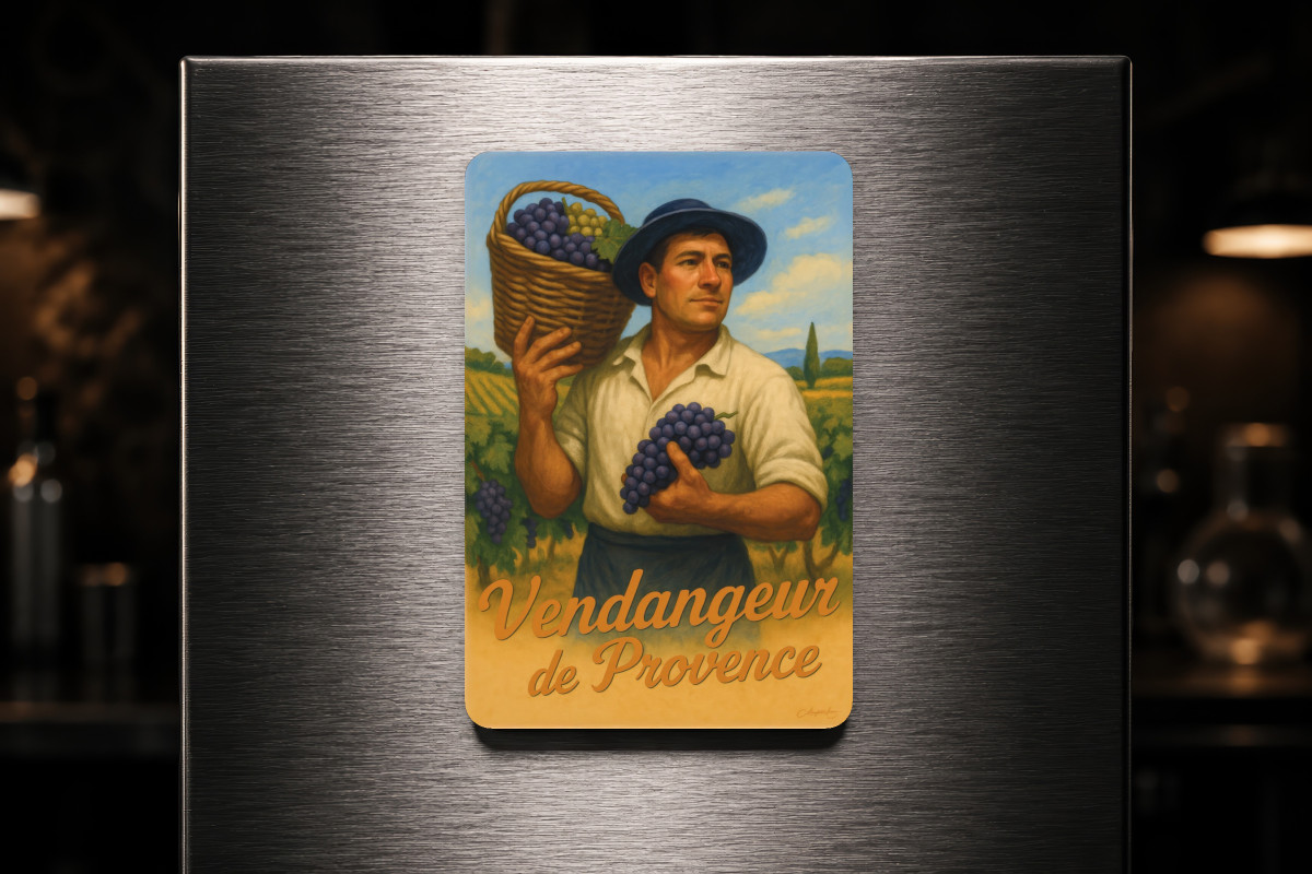 Mockup magnet 05 — Magnet Vendangeur de Provence