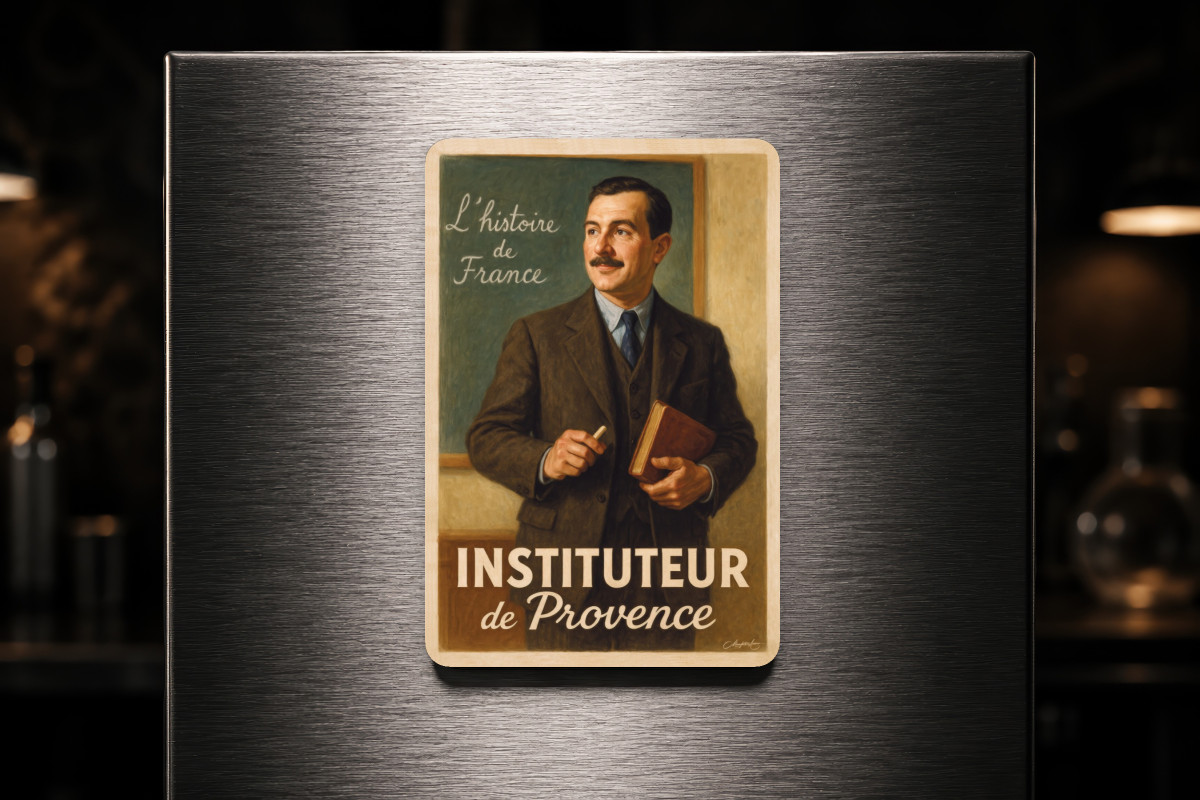 Mockup magnet 05 — Magnet Instituteur de Provence – Leçon d’Histoire