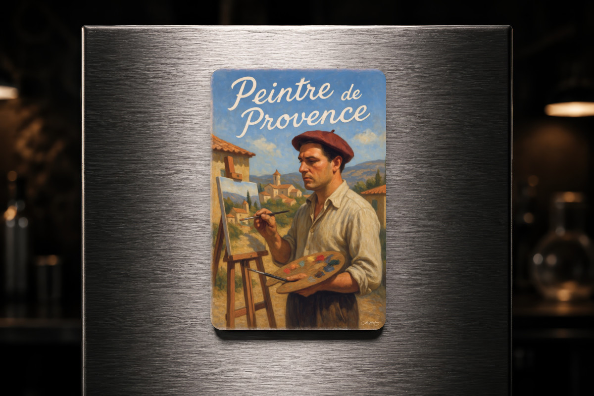 Mockup magnet 05 — Magnet Peintre de Provence – L’œil et la main