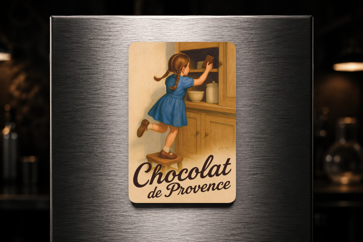 Mockup magnet 05 — Magnet Chocolat de Provence – Le trésor du placard