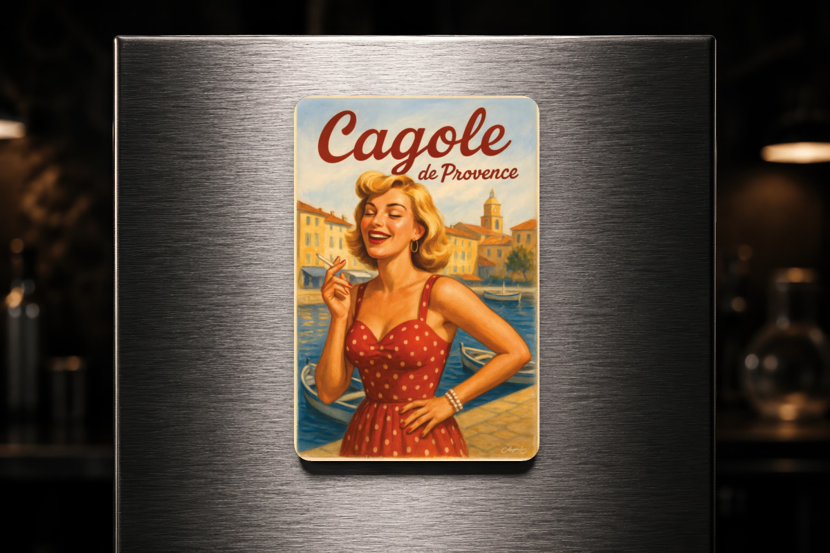 Mockup magnet 05 — Magnet Cagole de Provence – Rieuse et radieuse
