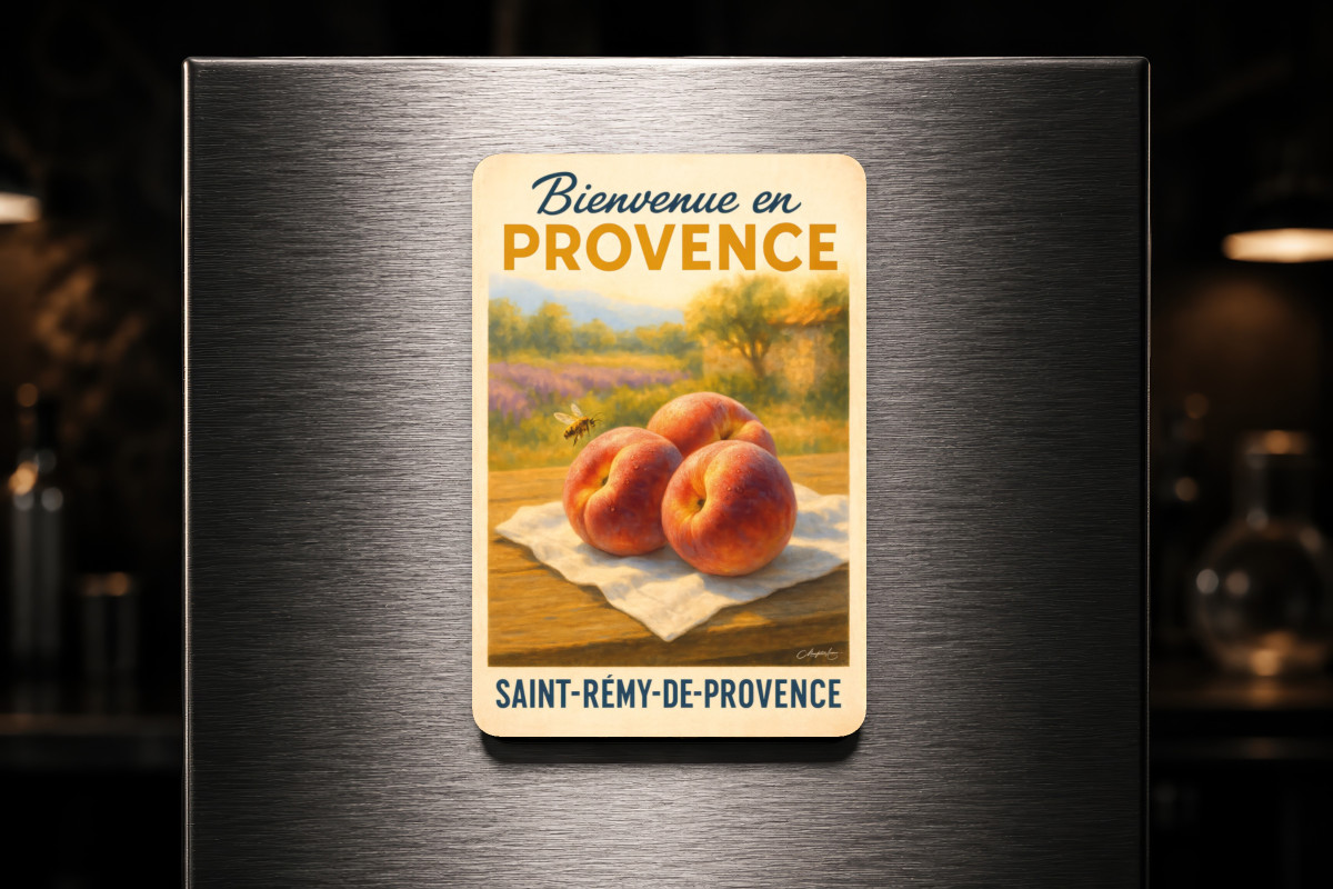 Mockup magnet 05 — Magnet Pêches de Provence – Douceur d’Été