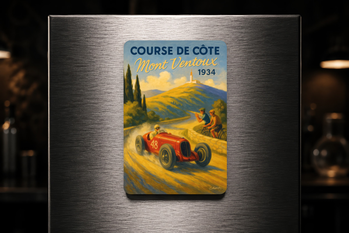 Mockup magnet 05 — Magnet Course Côte Mont Ventoux 1934